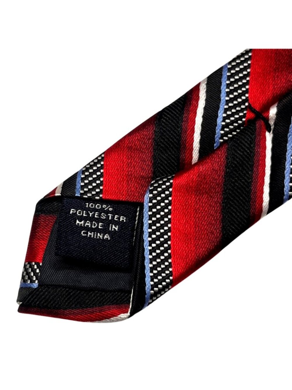 The Savile Row Company Mens Red & Black Striped Necktie  (3/$15) - Picture 6 of 8